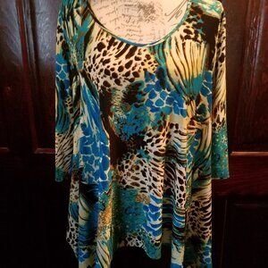 Avital Women's Multi Colored Leopard Print Top